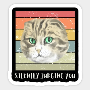 Silently judging you. Sticker